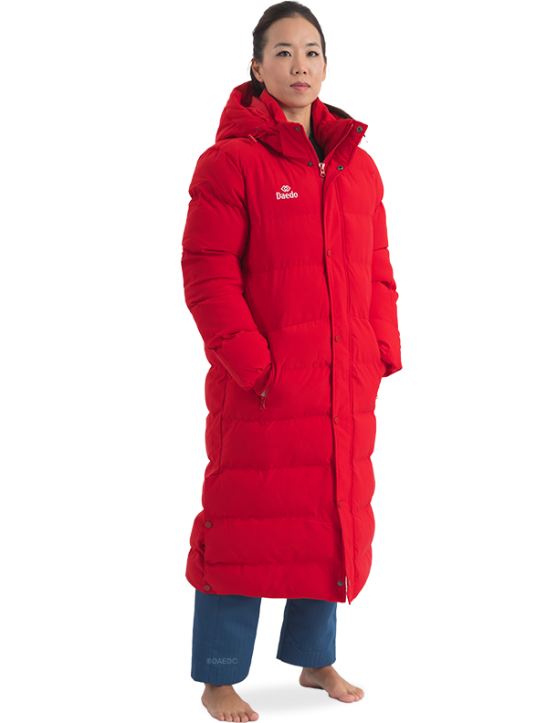 Red Long Puffer Jacket